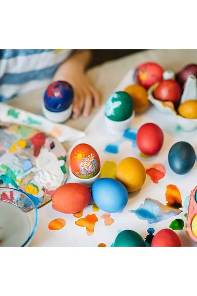 Micostore Pack of 6 Natural Wooden Eggs, Chicken, For Painting And Drawing, Easter Eggs