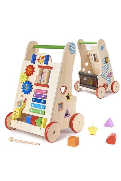 Micostore Antepremergator Lemn Bebe Cu 6 Activitati Montessori, 51 X 32.5 X 31 Cm