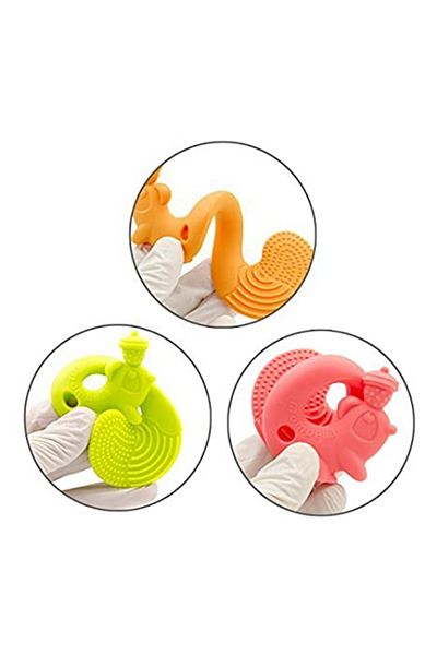 Mombella Silicone Gingival Ring, - Orange Squirrel