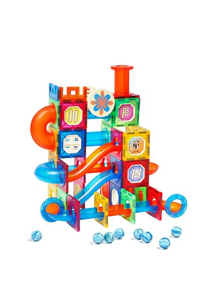 Magplayer Magnetic Building Set - Marble Run (102 PIECES)