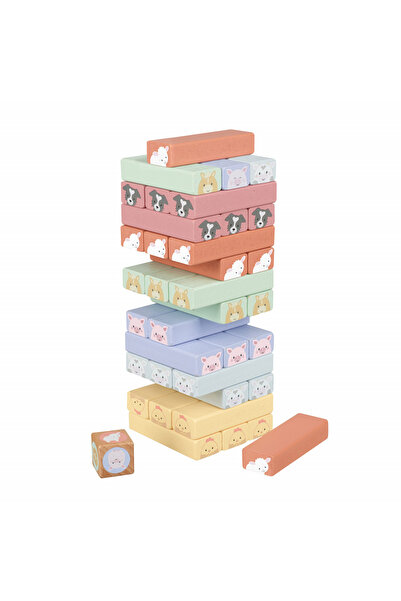 Orange Tree Toys The Unstable Tower With Farm Animals,