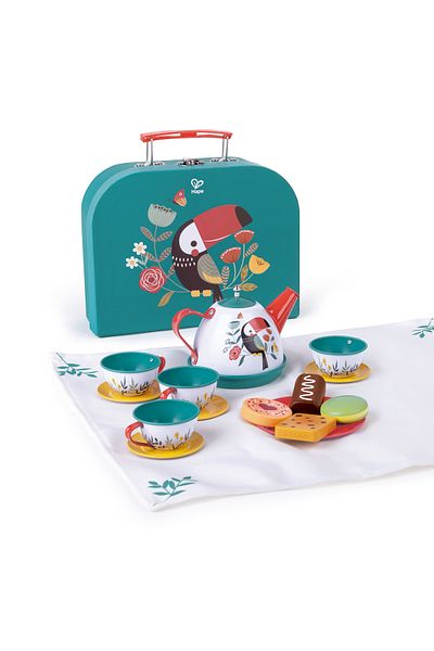 Hape Toy - Tea Set With Suitcase (15 PIECES)