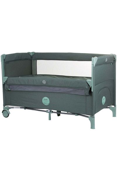 Chipolino Pătuț pliabil Relax Pine Linen cu laterale glisante