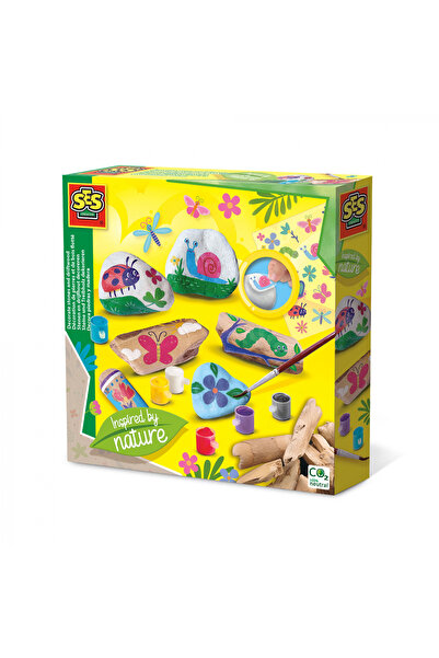 SES Creative Set creativ - Decorează pietre și lemn cu o temă naturală