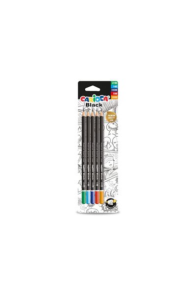 CARIOCA Set Of 5 Pencils, 2b, B, Hb, H, 2h, With Graphite Lead