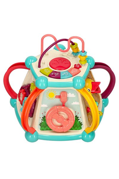Micostore Baby Activity Center, 7in1, Shape Sorting, Magnetic Feed the Woodpecker Game, Maze, Steering Wheel