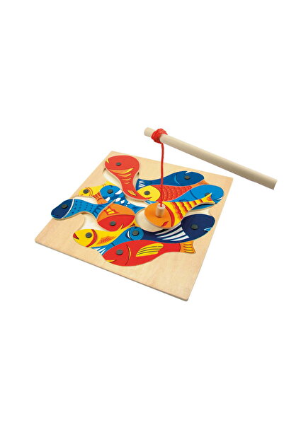 Woody Puzzle din lemn - Joc magnetic de pescuit