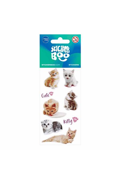 Micostore Stickers With Kittens And Puppies, Stickers For Children's Creative Projects