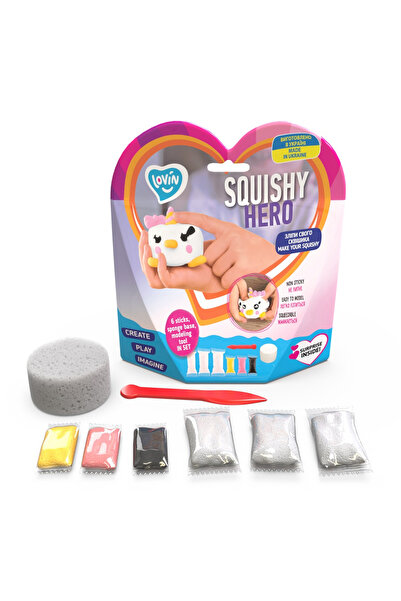 OKTO Set de pastă de modelat Air Clay cu pastă de modelat ușoară Lovin's - 6 culori - Squishy Hero - Teensy-weensy