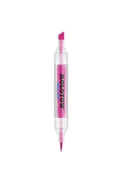 Molotow Aqua Twin 1mm/2-6mm Pink Double-tipped Marker