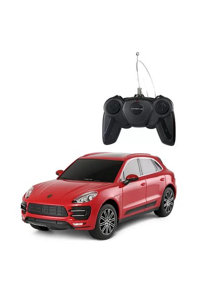 Rastar REMOTE CONTROL CAR PORSCHE MACAN TURBO RED 1 TO 24 SCALE
