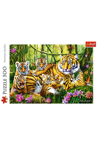 Trefl Puzzle 500 Tygří rodina