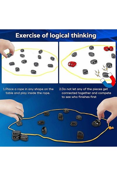 Micostore Magnetism Effect Game - Magnetic Chess With Magnet Stones, Intelligent Strategy Game