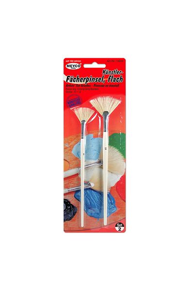 Meyco Set Of 2 Fan Brushes For Artists, No. 8 And 12
