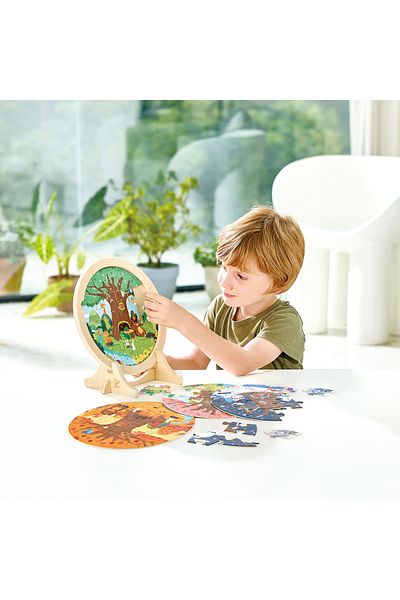 Hape Wooden Puzzle - Set Of 4 Seasons (10, 12, 16 AND 18 PIECES)