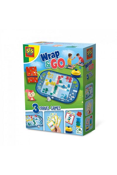 SES Creative Set Of 3 Children's Games - Ludo, Quartet And Speed Blocks