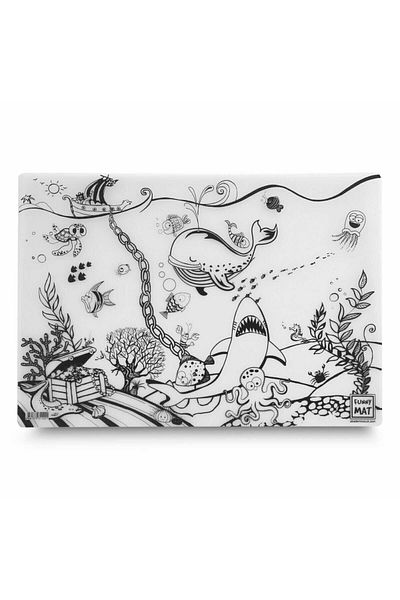 Funny Mat Fișă de colorat, model adâncuri, reutilizabilă, 48 x 33,5 cm