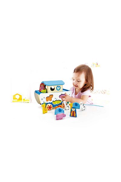 Hape Wooden Toy - Noah's Ark Pull-along And S Sorter