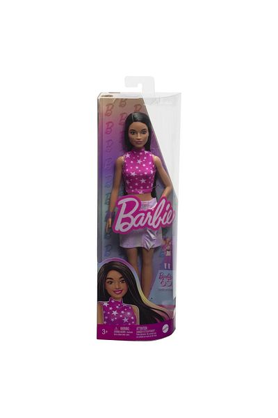 mattel Papusa Barbie Fashionista Bruneta Cu Top Cu Stelute