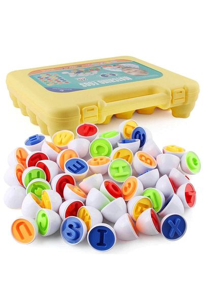 Micostore Joc Asocieri, Potriveste Oua Cu Litere, Alfabet, Montessori, Matching Eggs