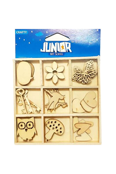 Junior Set de artizanat din lemn, decorațiuni de Crăciun, 36 de piese, acceso...