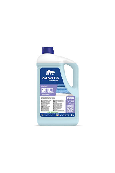 SANITEC Fabric Conditioner 5000 Ml, Blue Orchid Perfume, Softdet,