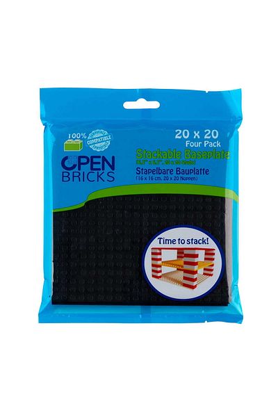 OEM Toy - Construction Sets - Black Tiles 20x20 (4 PCS)