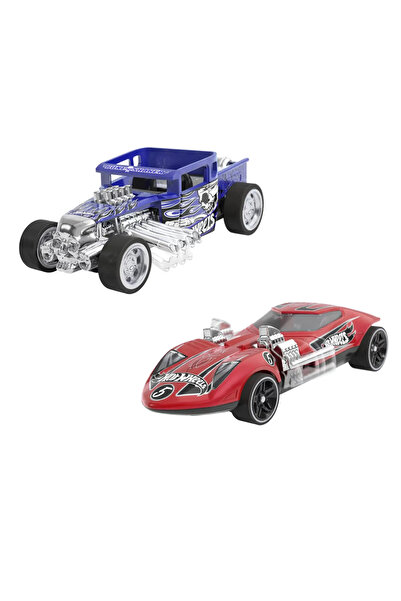 mattel Hot Wheels Sada 2 Masinute Metalice Natahovací kostní třepačka Si Twin Mill 1:43