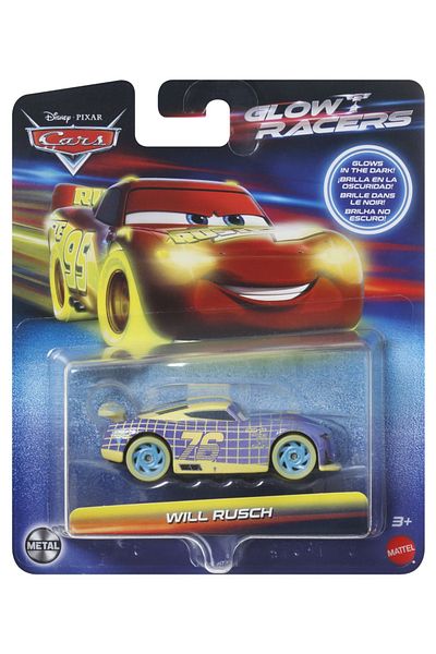 mattel Auta Glow Racers Masinuta Metalica Will Rusch 1:55