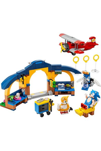 LEGO Omrx Sonic the Hedgehog Tails' Workshop and Tornado Airplane 76991 (376 Pieces) Star Collection