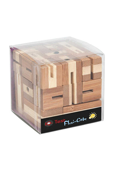 Fridolin Logická hra 3D bambusové puzzle Flexi-cube