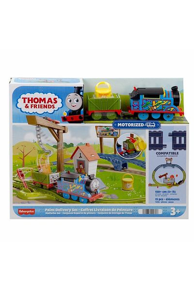 mattel Thomas Locomotiva cu Tanc - Set de joacă Thomas livrează vopseaua