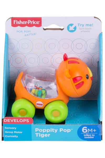 mattel Fisher Price Push and Go Tiger Toy