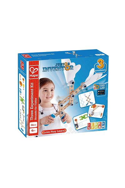Hape Wooden Toy - Set Of 3 Experiments (37 PIECES)