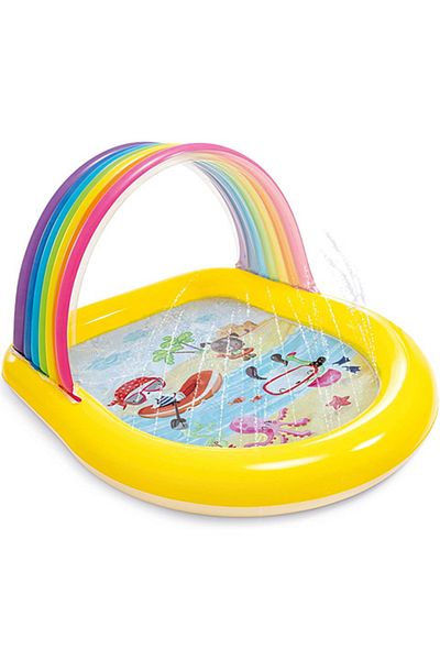 Intex Rainbow Inflatable Children's Pool, With Roof, 84 Liters, 147 X 130 X 86 Cm
