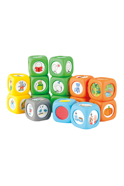 AKROS Set de 15 cuburi de poveste cu ghid pedagogic și suport audio în limba română