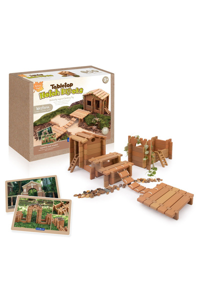 Guidecraft Notch Blocks, Kit Constructie Western, 85 Piese,