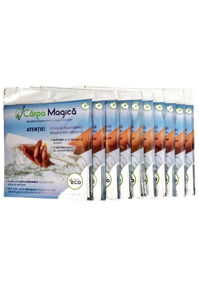 Carpa Magica Pachet promo: 10 x Laveta universala Carpa Magica, alba, 40 x 40 cm