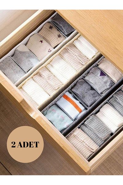 Mapple Home 2 τεμάχια 5 θήκες συρταριών για κάλτσες, γραβάτα, εσώρουχα, κοσμήματα