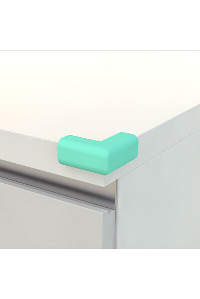 Micostore Furniture corner protectors for children, soft foam, Turquoise, 4 pcs/set