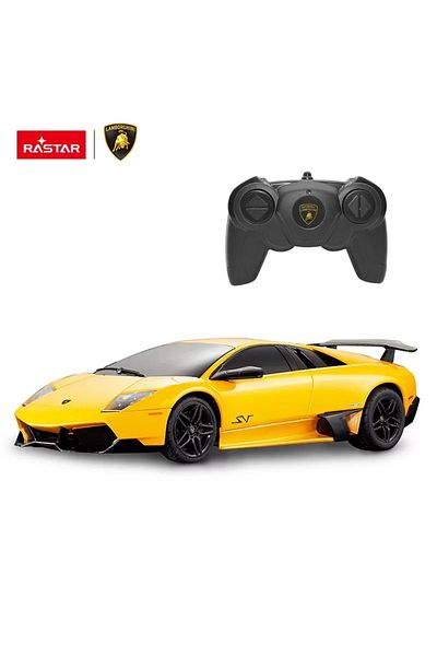 Rastar Masina Cu Telecomanda Lamborghini Murcielago Lp670 Galben Cu Scara 1 La 24