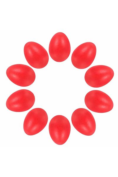 Micostore Wooden egg, red, unvarnished, from a chicken, for Easter Eggs, art & craft accessories for children