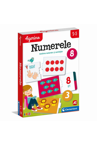 As Joc Educativ, Invat Numerele, Agerino, 3 - 5 Ani, Clementoni