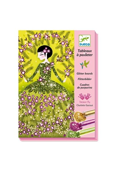 djeco Set de artă cu sclipici / Rochii cu sclipici