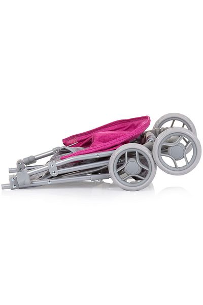 Chipolino Alice Doll Stroller Gray Pink Linen