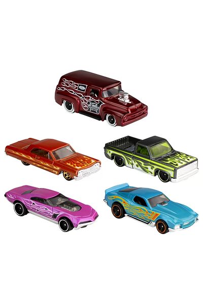 mattel Set 5 Masini Hot Wheels Hw Flames