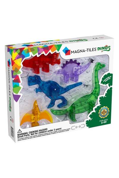 Magna Tiles Магна-плочки - Динозаври - 5 броя