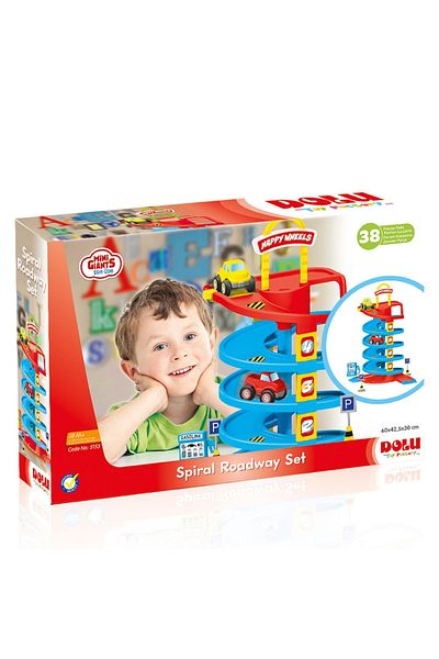 Dolu Joc de constructie - Circuit masinute (38 piese)