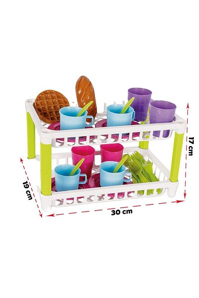PİLSAN Pilsan Hamarat Two-tier Tea Serving Set Pink