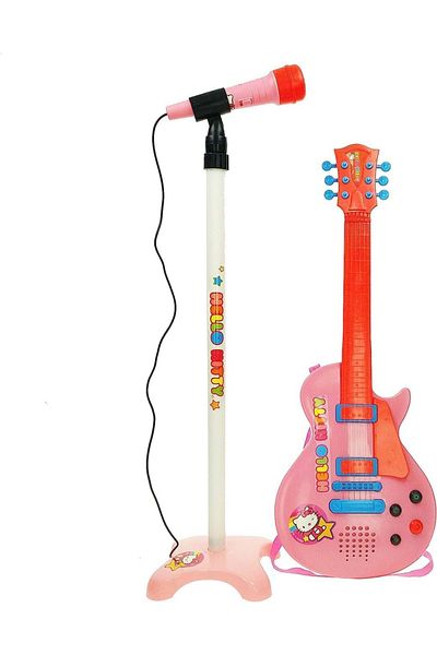 Reig Musicales Sada růžové kytary a mikrofonu Hello Kitty